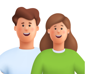 3D 애니메이션 케릭터: 젊은 부부