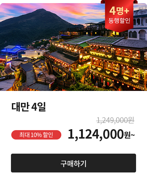 동행 4명+, 대만 4일